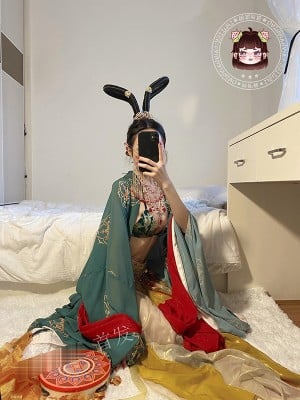 仙仙桃-女仆白丝+敦煌仙女_031