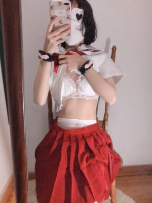 小结巴 - 红色JK制服白丝_059
