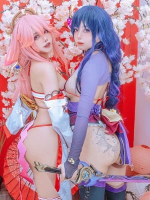 Byoru - Yae Miko x Raiden Shogun【Genshin Impact】_052