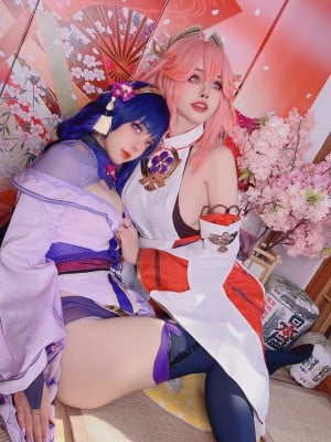 Byoru - Yae Miko x Raiden Shogun【Genshin Impact】_083
