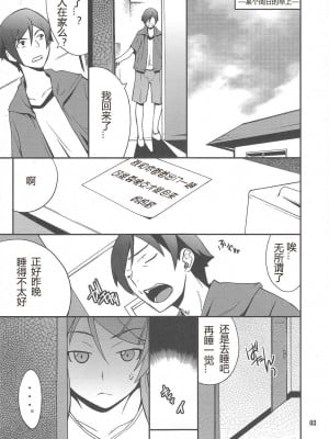 [TonyAngel104手残汉化] (C79) [P-FOREST (穂積貴志)] 俺x妹攻略大作戦!! 03 (俺の妹がこんなに可愛いわけがない)_02