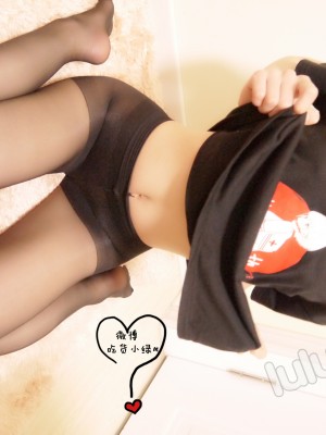 ntr少女 - T恤无内黑丝_036