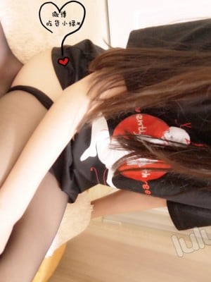 ntr少女 - T恤无内黑丝_046
