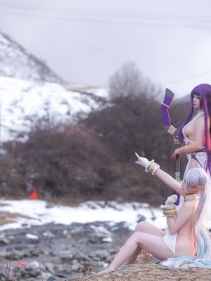 [阿呀被发现了Aya&小和甜酒] 雪山 菲伦&芙莉莲_07