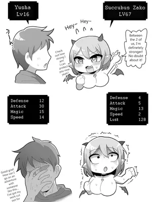 [脱穀次郎] ふたなり巨乳クソザコサキュバスに負ける話_9