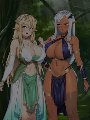 [アネモネ＊ (23)] 高身長エルフ×ダークエルフのお姉さんに拾われて [不会用ps个人汉化]_016