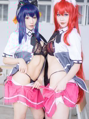 Hana Bunny & Hane Ame 雨波 - DXD Rias+Akeno_010