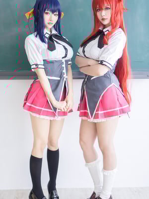 Hana Bunny & Hane Ame 雨波 - DXD Rias+Akeno_001