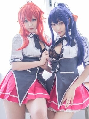 Hana Bunny & Hane Ame 雨波 - DXD Rias+Akeno_003